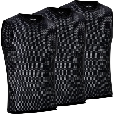 3-Pack podkoszulek bez rękawów GripGrab Ultralight Mesh czarny