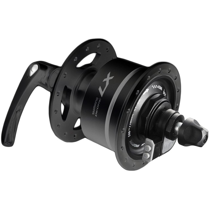 Shimano DH T670 Deore LX Piasta przednia V-Brake z dynamem czarna