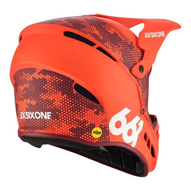 Kask rowerowy Fullface SixSixOne 661 Reset MIPS pomarańczowy