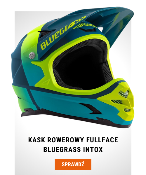 Kask rowerowy Fullface Bluegrass Intox niebiesko-żółty