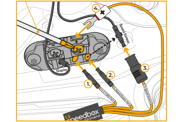 Schemat układu chipu SpeedBox 3.0 do Giant